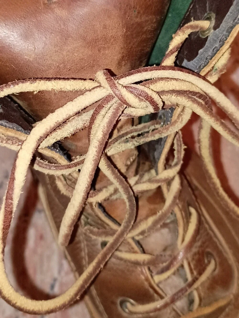 Vintage Polo Ralph Lauren Whitsand Brown Leather Boots Size 12D